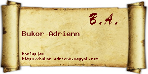 Bukor Adrienn névjegykártya